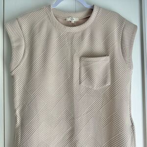 Entro Quilted Beige Mini Dress Women's Size Small